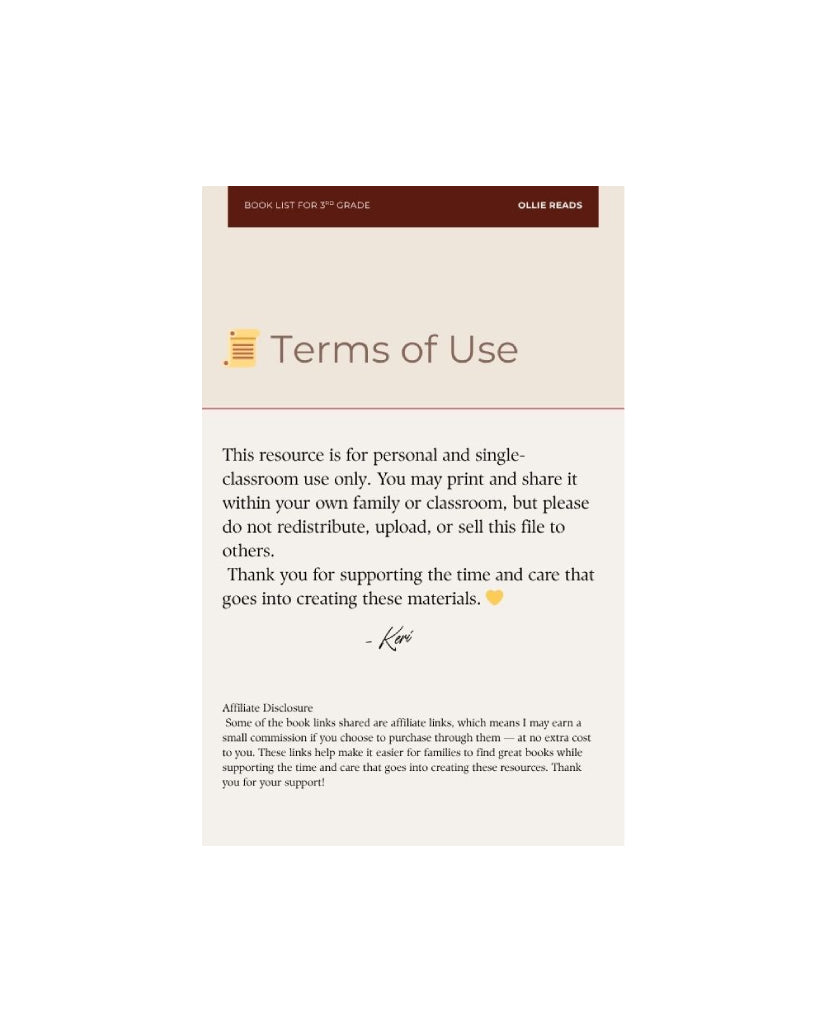 3rd Grade Parent Resource Guide