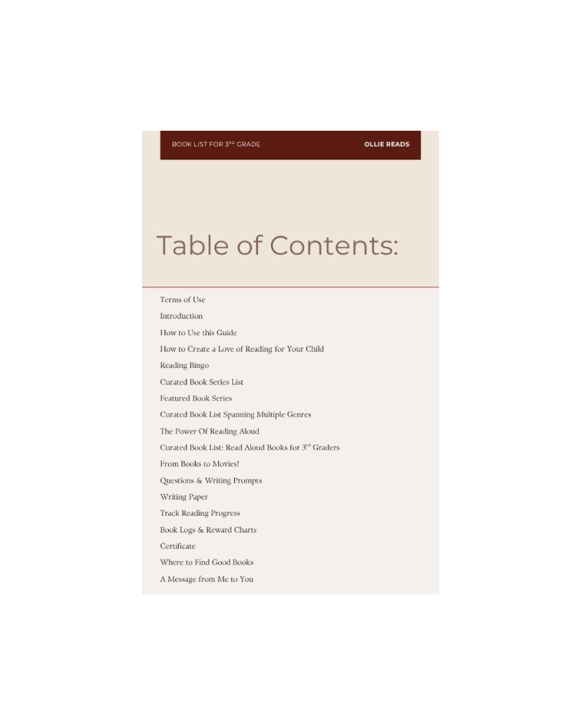 3rd Grade Parent Resource Guide